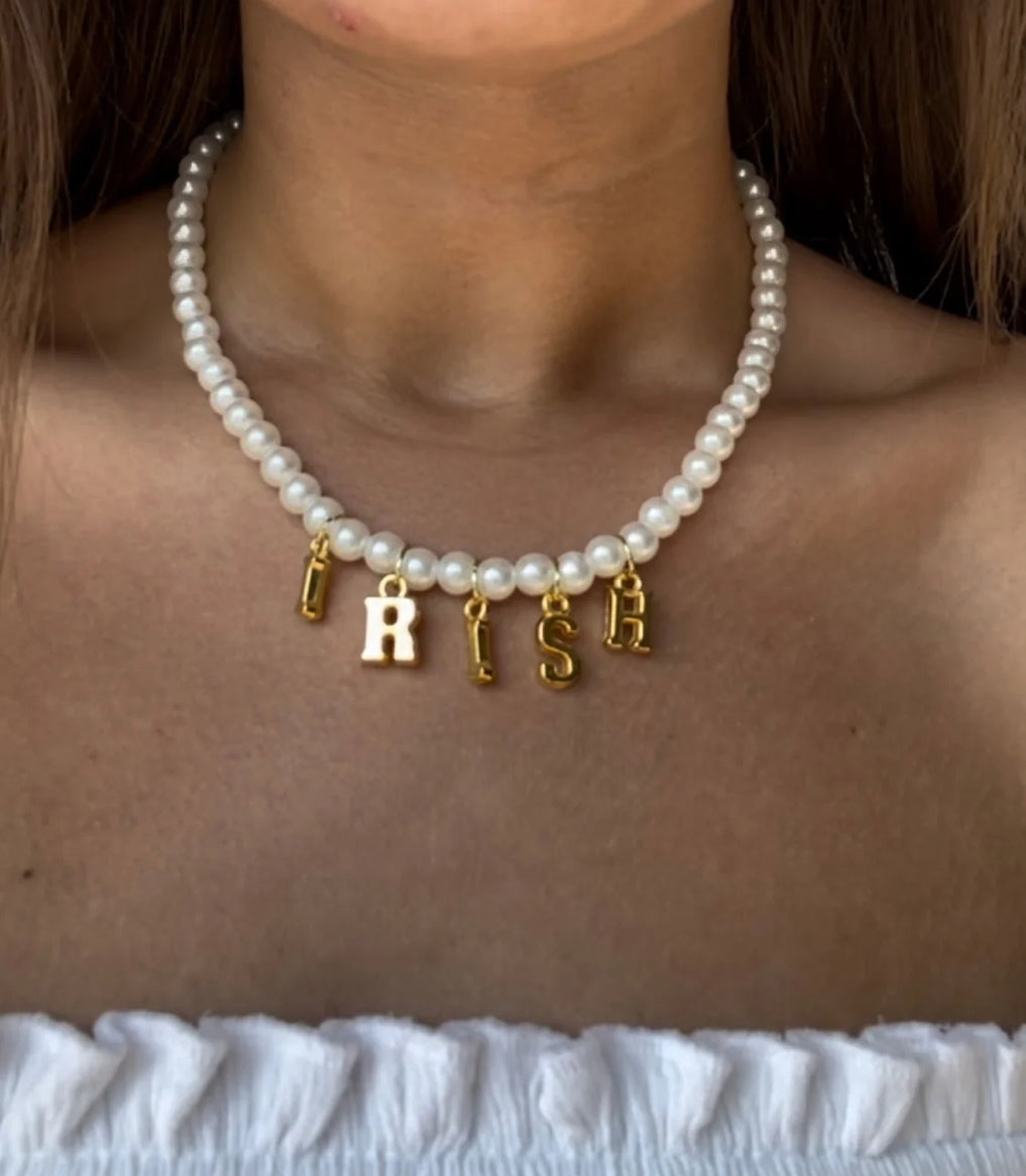 Pearl Mascot Charm Necklace