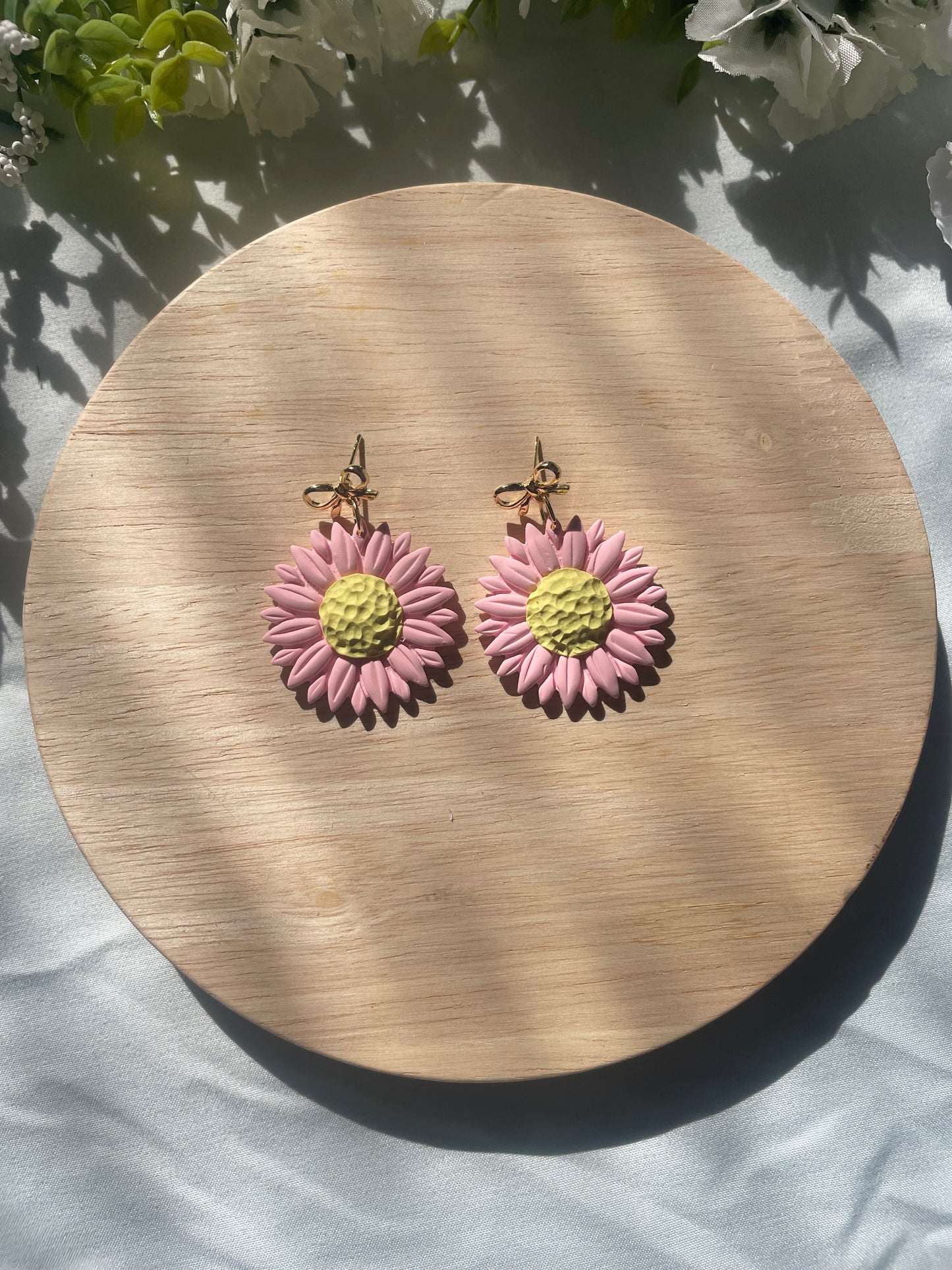 Pink Daisy Dangles