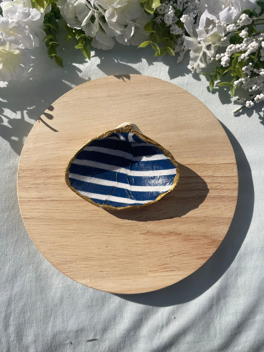 Blue and White Stripe Shell
