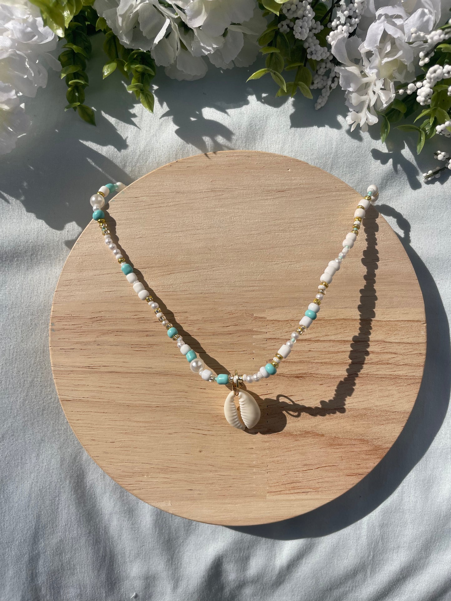 Coastal Cowgirl Cowrie Shell Beaded Necklace