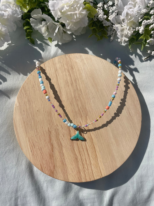Mermaid Waved Beaded Necklace