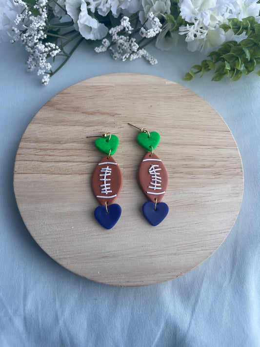 Team Love Football Dangles