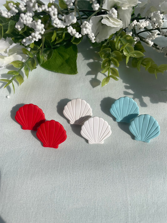 Red, White, and Blue Shell Studs Set