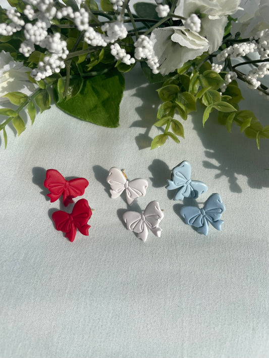 Red, White, and Blue Bow Studs