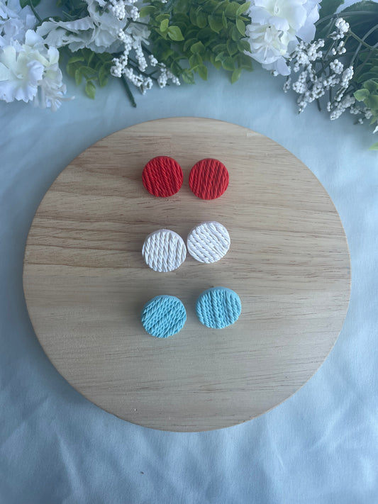 Red, White, and Blue Studs Set