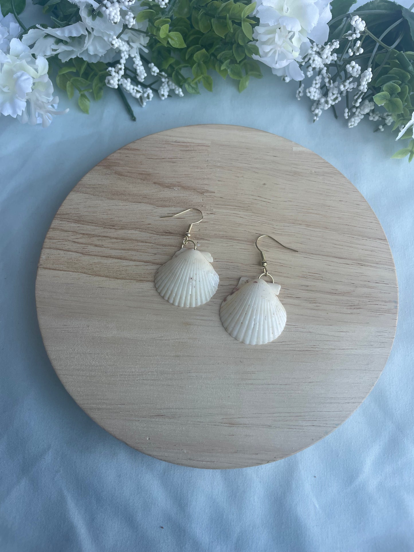 Gold Seashell Dangles