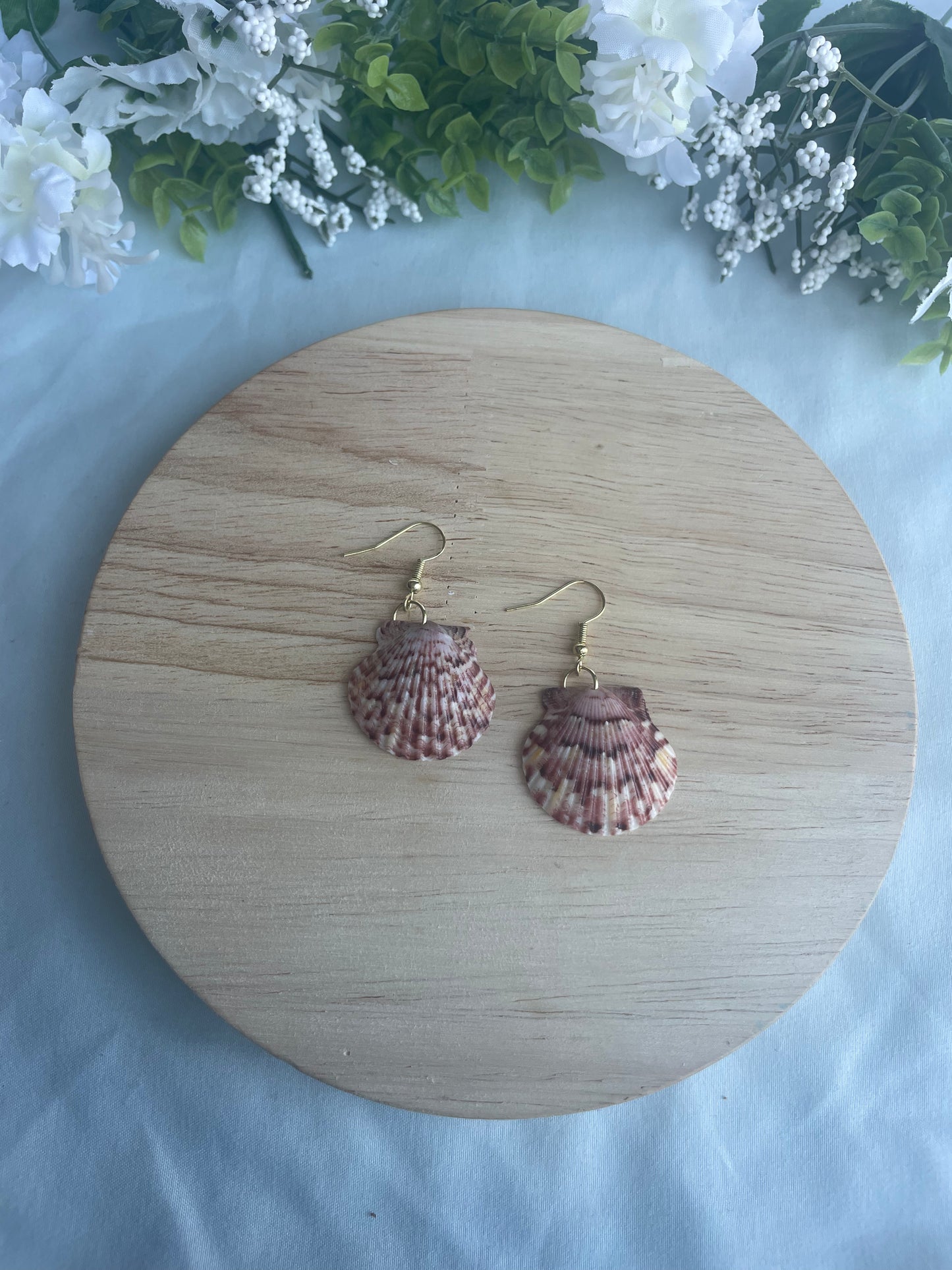 Gold Seashell Dangles