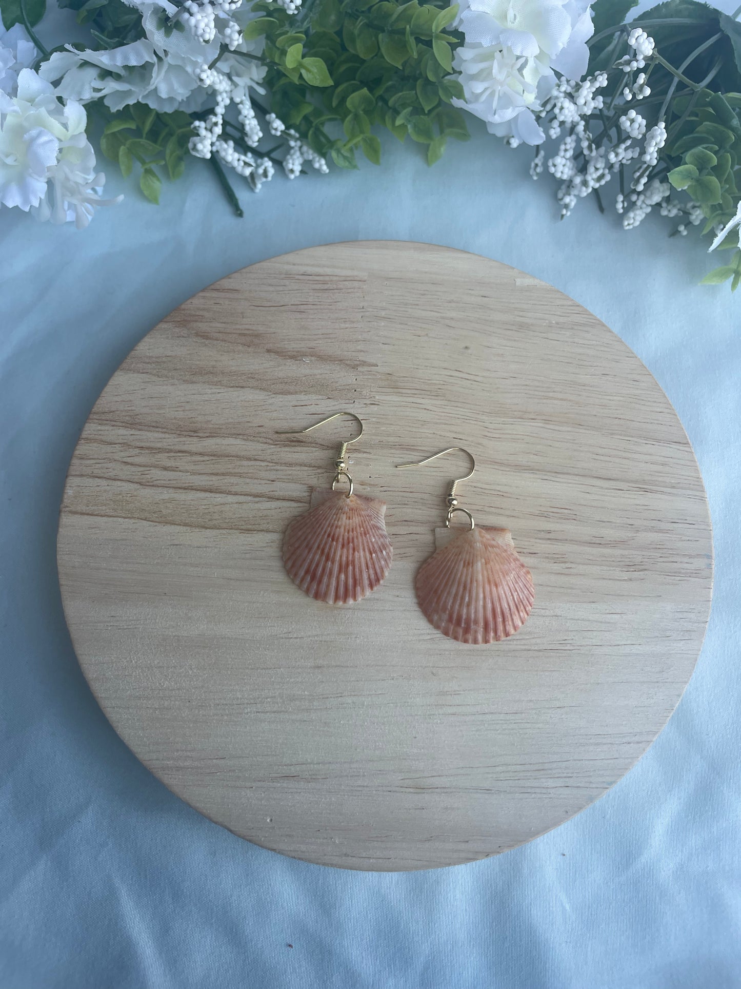 Gold Seashell Dangles