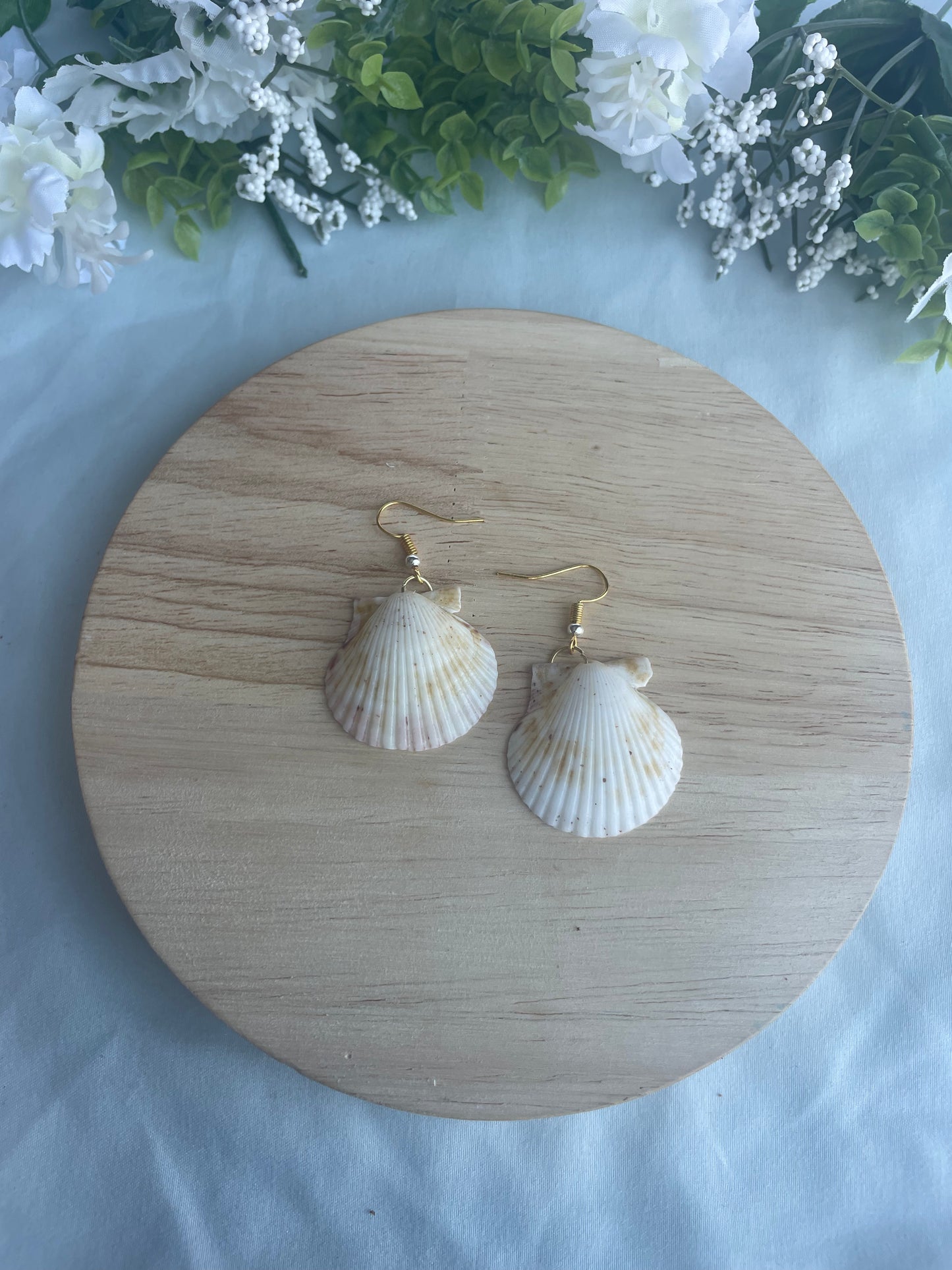 Mixed Metal Seashell Dangles