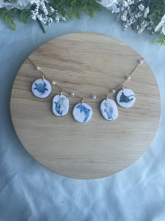 Ocean Creatures Charm Necklace